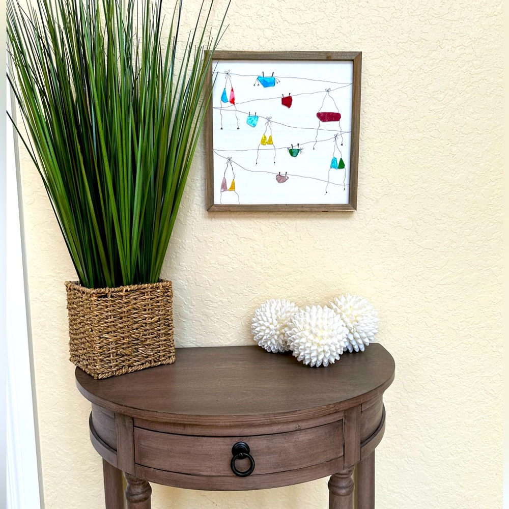 Sea Glass Bikini Wall Art! 12 x 12 inches in diameter!
